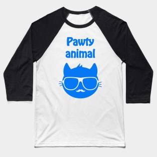 Pawty animal - cool & funny cat pun Baseball T-Shirt